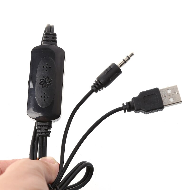 Altavoces estéreo Mini USB de 3,5mm, Control de línea, altavoz estéreo con Clip para Notebook, portátil, PC, 1 par