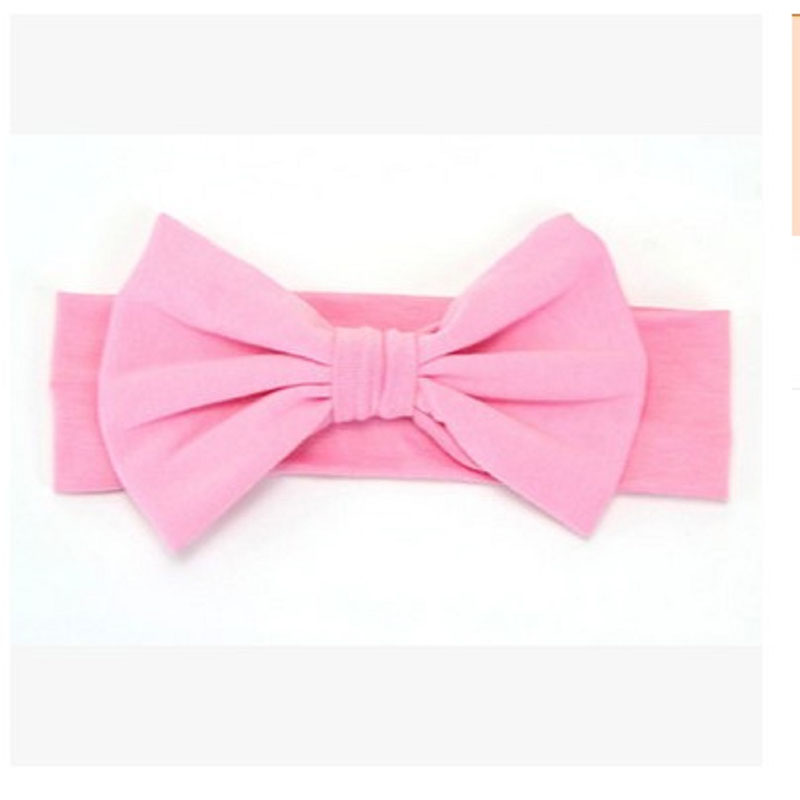 Toddler Girls Kids Headband Baby Girl Big Bow Hairband Headband Stretch Turban Knot Baby Turbans Accessoire red yellow: B