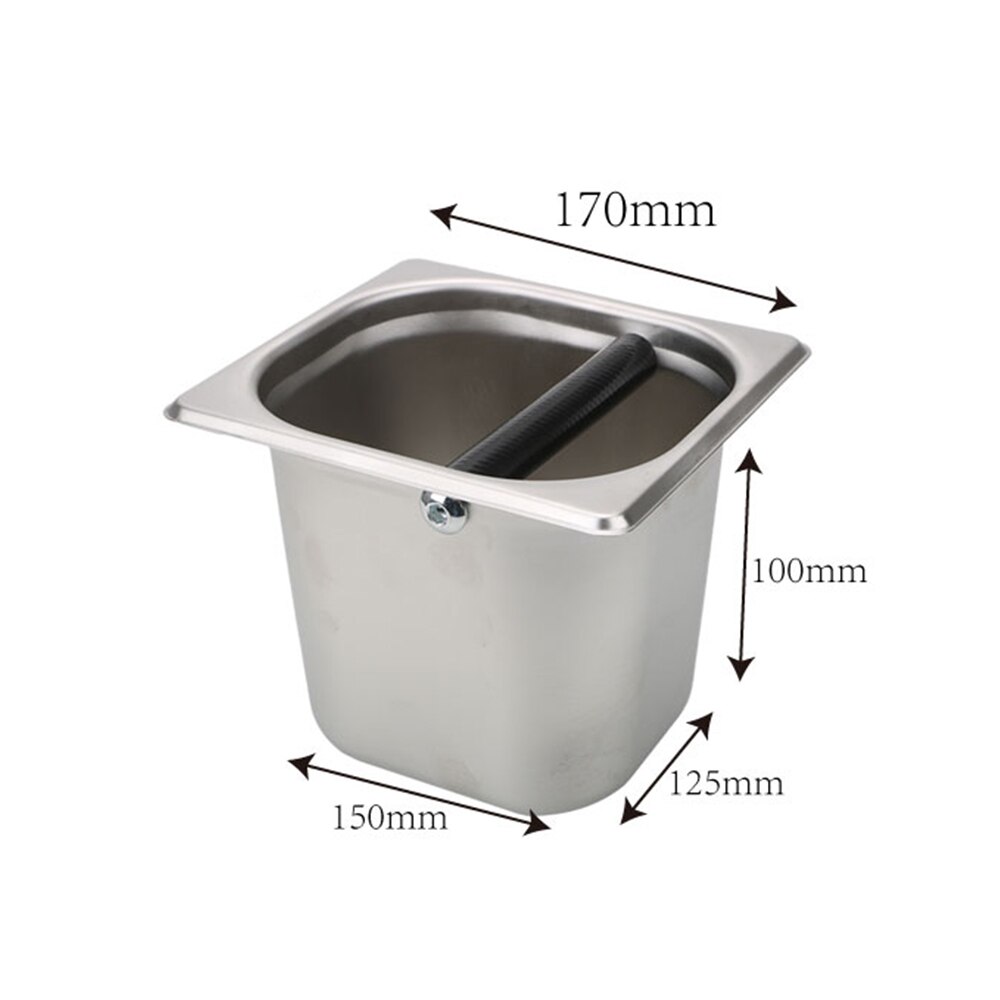 Practical Espresso Knock Box Anti slip Coffee Knock Box Stainless Steel Coffee Supplies Kitchen Tool: Small Size