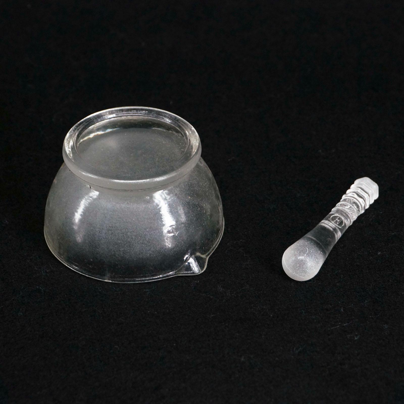 75mm indvendige diameter apoteker massiv glas støder og morter skål sæt slibemølle værktøj