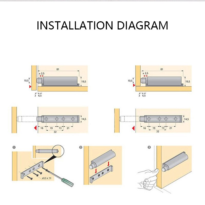 Push LatchKitchen Cabinet Cupboard Door Rebound self-Locking Device