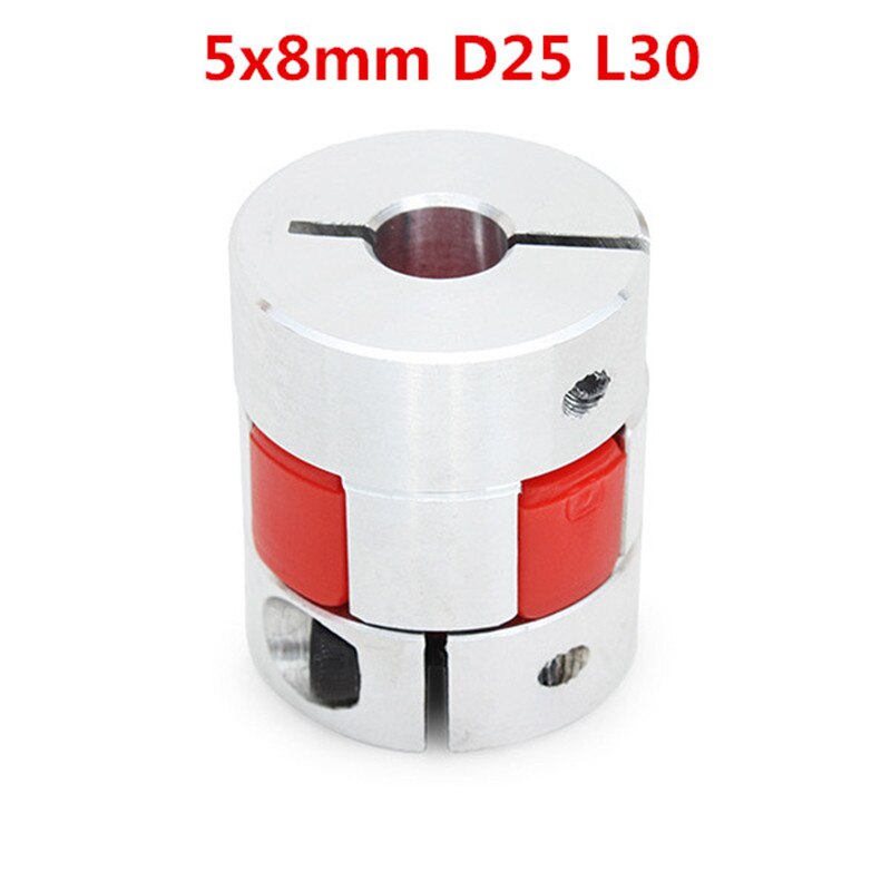 Befenybay 2 stuks aluminium flexibele fittingen pruim 5 mm tot 8 mm D20 L25 voor 3D-printer CNC-machine en servomotor stappenmotor (5 x 8 mm