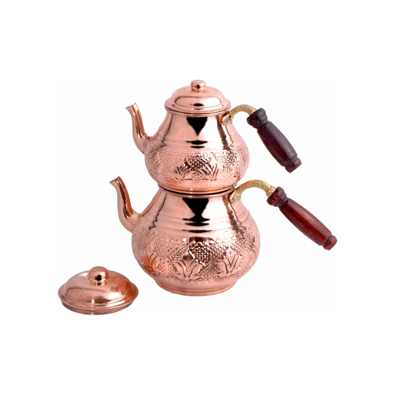Teapots Tea Pot Copper Handmade Tea Set Traditional Turkish Chinese Japanese Asian Tea Coffee Kettle Boiler Christmas: Copper