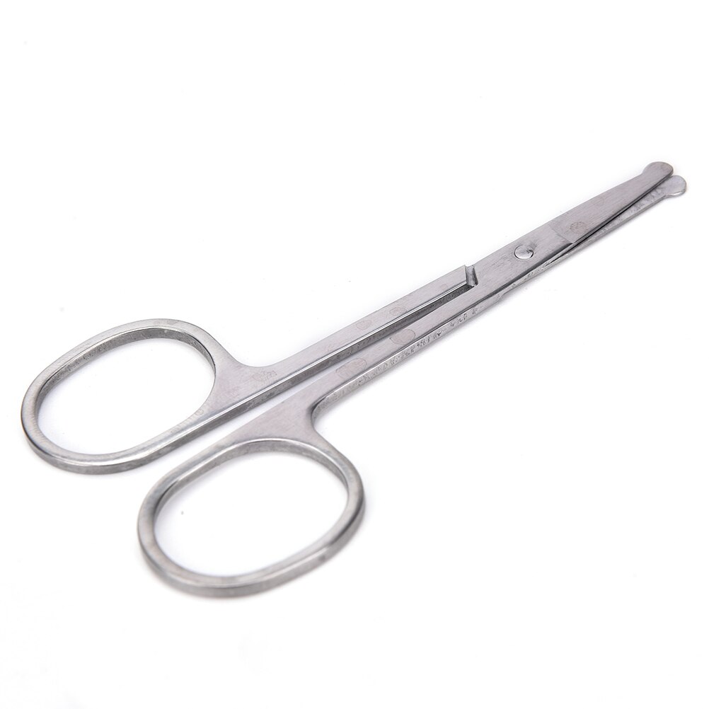 Safety Scissors Multi Purpose Scissor with Round Tip for Facial Hair Eyebrow Beard Mustache Trimming Rounded Nose Hair Trimmer