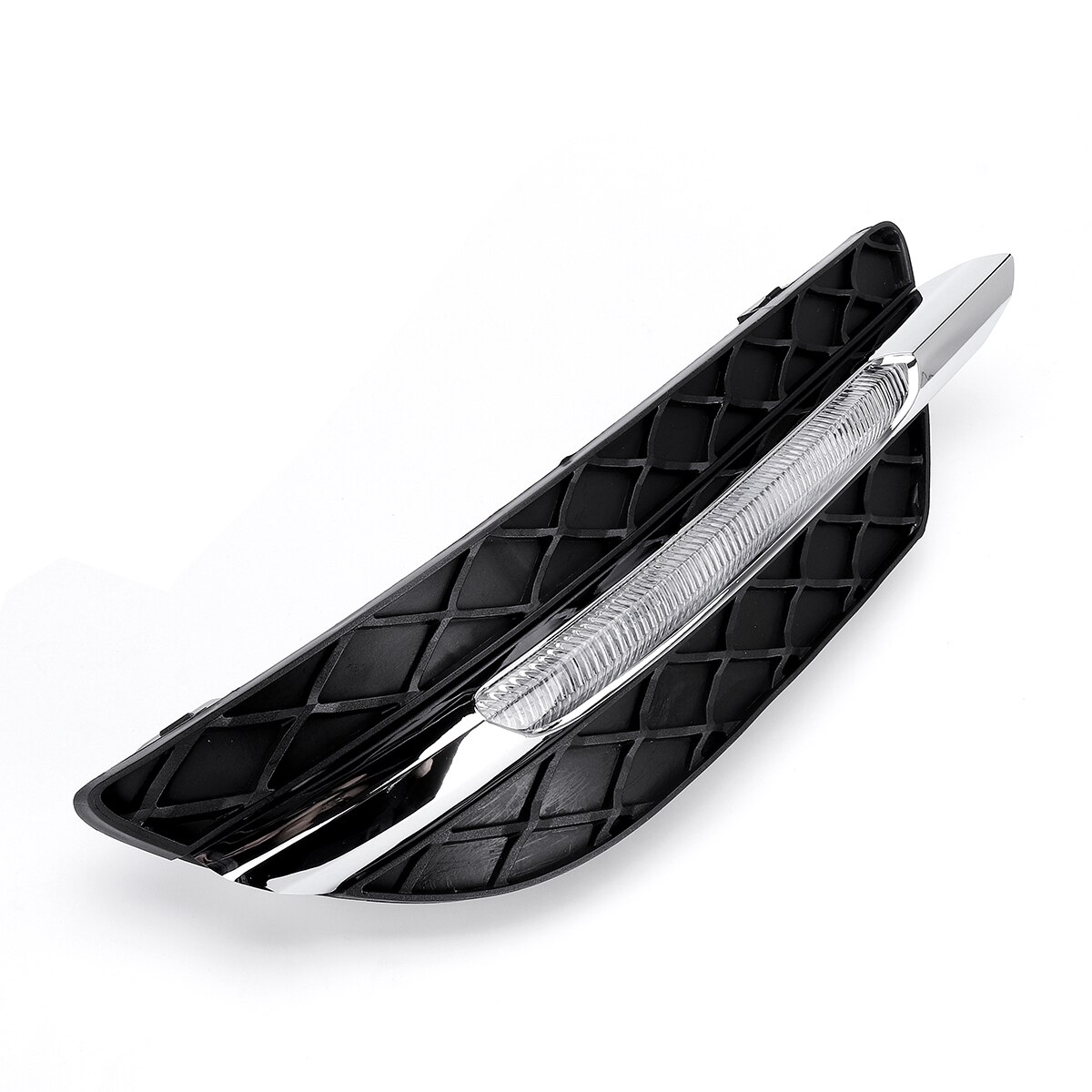 1 pari led drl branco luz de circulação diurna âmbar turn signal luzes de nevoeiro para mercedes-benz c-class w204 2011 2012 2013