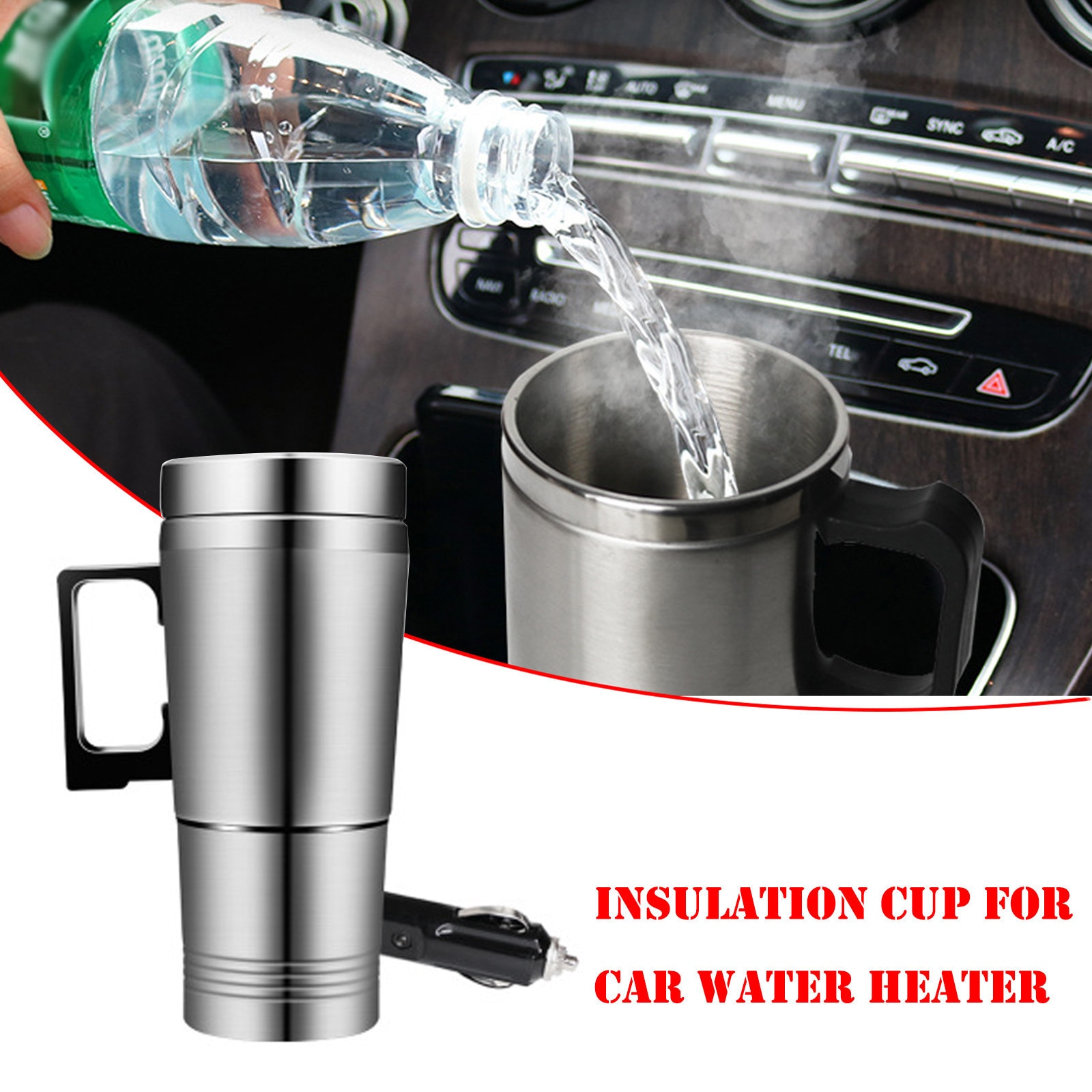 Boiling Mug Adjustable Temperature Car Heating Cup 12v Water Heater 300ML Portable Vehicle Electric Kettle For Coffee Tea Milk