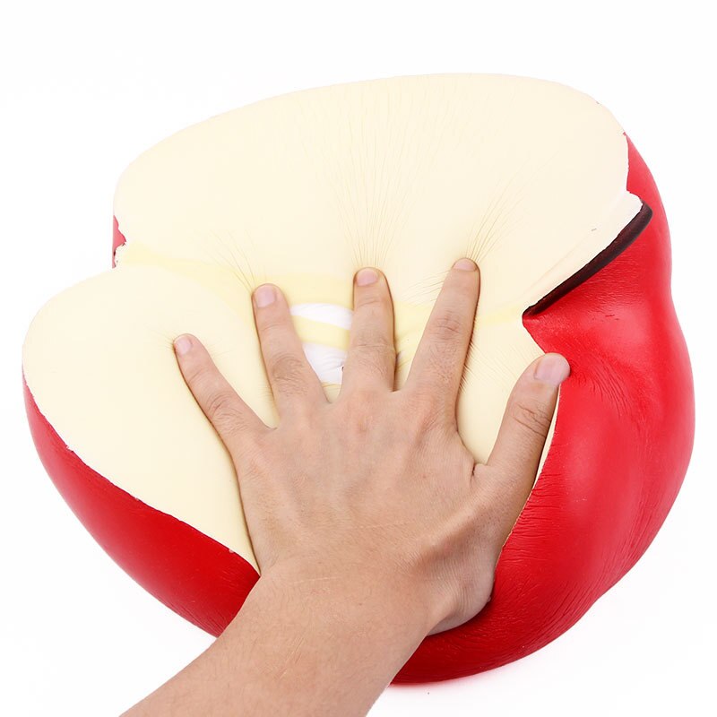 23/25cm jumbo bløde squishy halv æble frugt langsomt stigende børn kæmpe super store rebound squizies legetøj til jul bedst