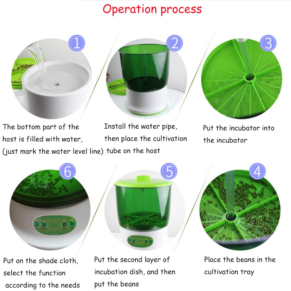 Groene Tauge Maker Thermostaat Groene Groente Zaden Groeiende Emmer Automatische Bud Elektrische Spruiten Germinator Machine