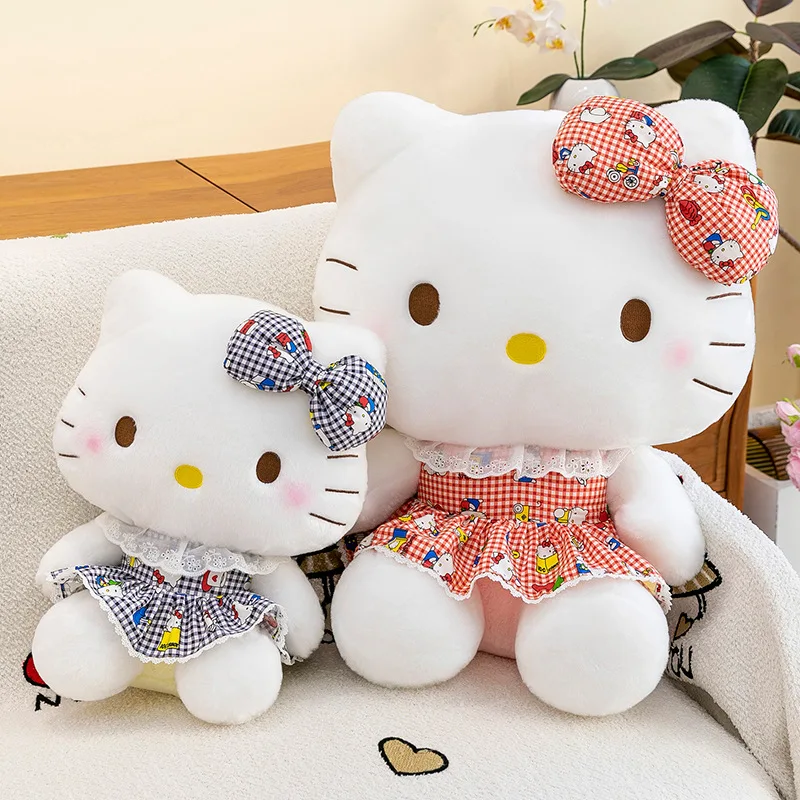 Hello Kitty Plüschtier Sanrio Plüschpuppe Kawaii Große Größe Kuscheltiere Hello Kitty Kissen Sofakissen Home Decor Kindergeschenk