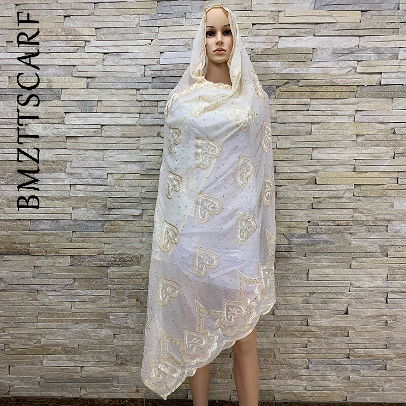 Afrikaanse dames chiffon sjaal, grote chiffon moslim sjaal voor omslagdoeken  bm966: Bm966-3