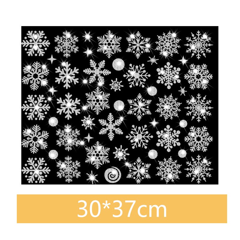 Snowflake Electrostatic Sticker Window Kids Room Christmas Wall Stickers Home Decal Decoration Year Wallpaper Showcase Decor: 08