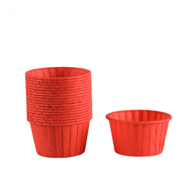 50 Uds. De papel para pastelitos, magdalenas moradas, cupcakes, bandeja para hornear, Caissette, pastelería, pastel de herramienta de decoración, papel para envolver: Marrón