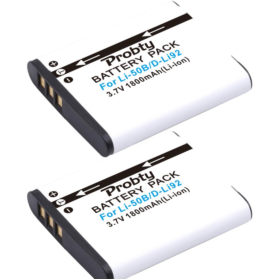 Li-50B batería + cargador para OLYMPUS Stylus Tough 1030 SW duro 6000 8000 mju 1010 mju 1020 mju 1030 SW Mju 1040: 2 battery
