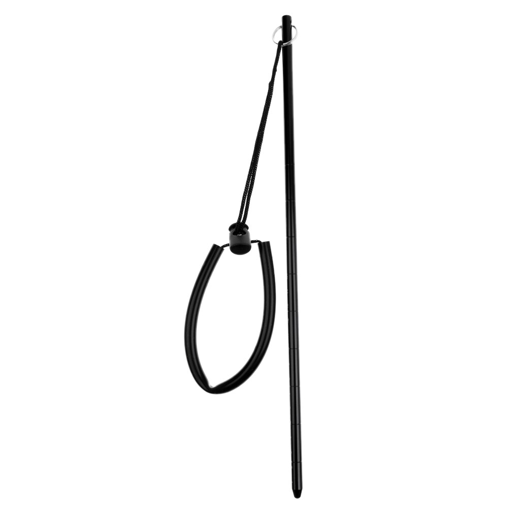 34cm/ 13.4 &quot;esca da pesca in lega di alluminio ultraleggera Scuba Diving subacquea aragosta Stick puntatore asta con cinturino da polso girevole: Black