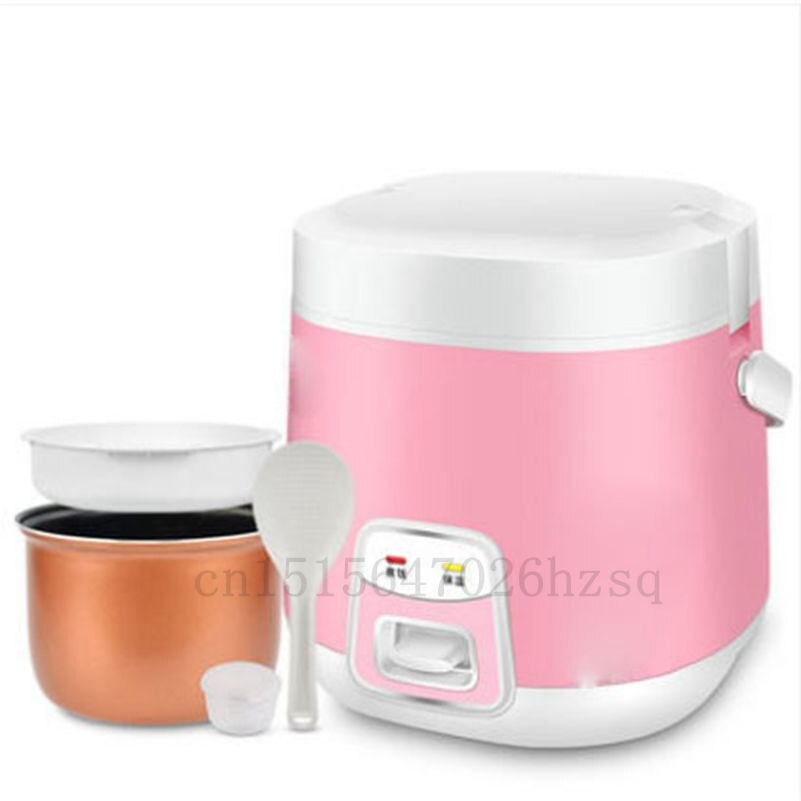 CUKYI 1.2L Mini household Rice Cookers for 1-2 persons cute shape, white pink kitchen helper cooking machine: Pink