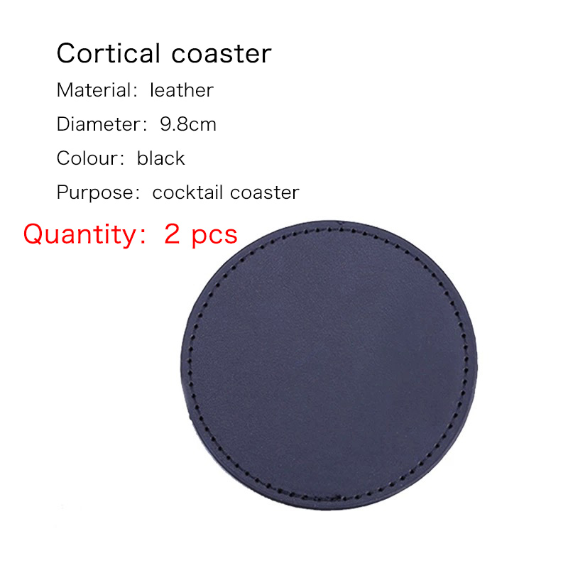 Bar soul cocktail coaster kork coaster cocktail dekoration læder underkop drink coasters bar værktøj frostet stil: Cortical coaster  x2
