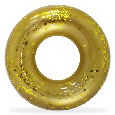 9 kleuren Glitter Zwembad Buis 107 cm Giant Opblaasbare Zwemmen Ring Voor Volwassen Vrouwen Zwembad Float Air Matras Zomer Water speelgoed boia: gold 2