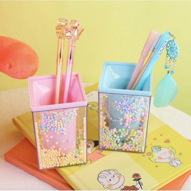 Cartoon Pen Container Students Children Multi-Functional Pen Holder Office Stationery Storage Box