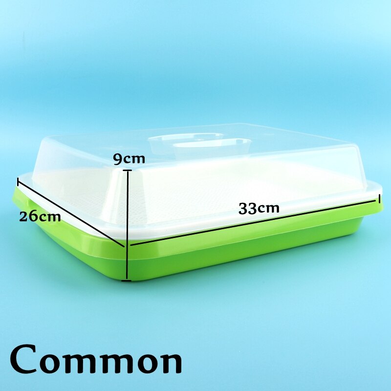 1 sett spirefat voksepotte hydroponiske vegetabilske bønner såpotte husholdningsplanter spirebrett barnehage med lokksett