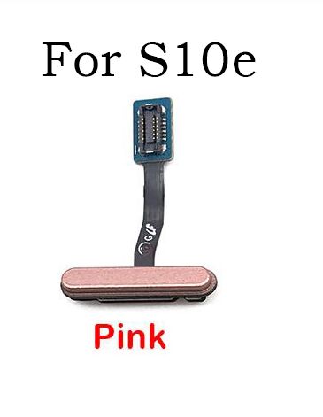 pour Samsung Galaxy S8 S9 S10e capteur d'empreintes digitales maison retour clé Menu bouton Flex ruban câble: S10e Pink