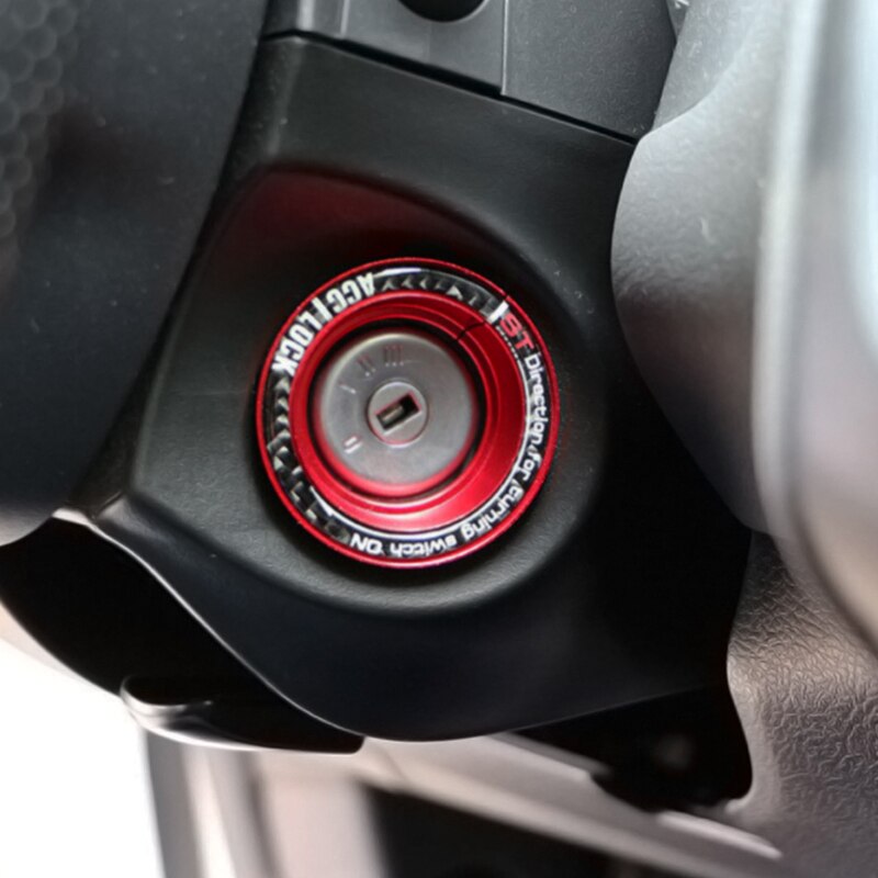 Pieni muutos alumiini virta-avainrengas kansi avaimen reikä ympyrä tarra ford focus 2 3 4 mk2 kuga escape mondeo