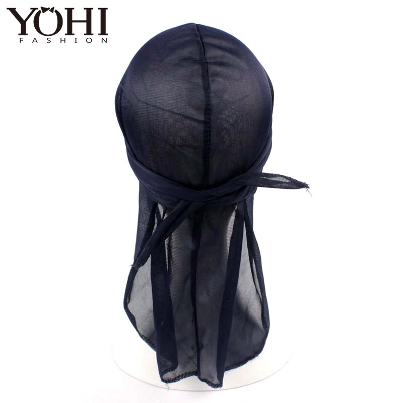 Satin Durag men Stretched Cap Hip Hop Du Doo Rag Hat Tie Down tail for men hair accessori hair accessories