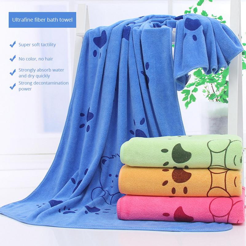 140*70cm Super-sized Microfiber Strong Absorbing Water Bath Pet Towel Dog Towels Golden Retriever Teddy General