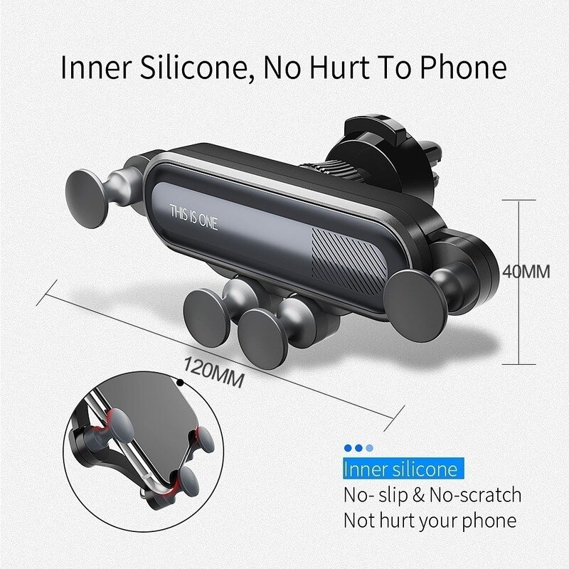 Zwaartekracht auto telefoonhouder auto ventilatierooster clip houder mobiele telefoonhouder gps houder standaard beugel auto accessoires telefoonhouder auto