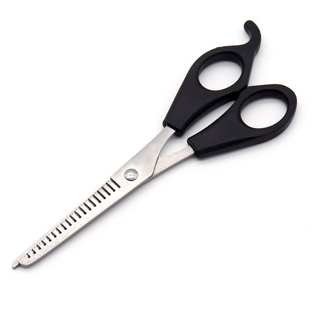 Stainless Steel Hairdressing Scissors Scissors Short Flat Cut Bangs Scissors Hairdressing Tools Family Hairdressing Scissors: black Thinning