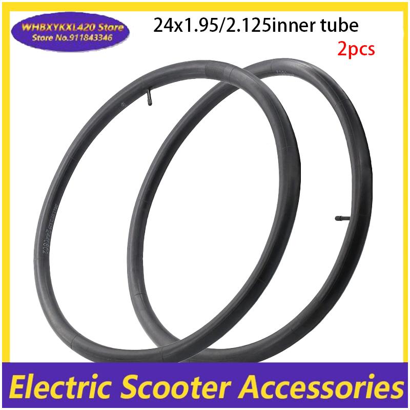 Bicycle Inner Tube 24inch For BMX Folding Bike Tire MTB 24X1.95/2.125 Bike Tires Tube: GRAY