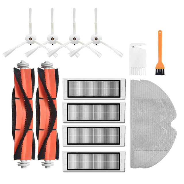 Para Xiaomi Mi Robot aspirador 1a generación/2/1S, SDJQR01RR SDJQR02RR SDJQR03RR Roborock E4 E5 S4 Max filtro de Cepillo Lateral principal: Lavanda
