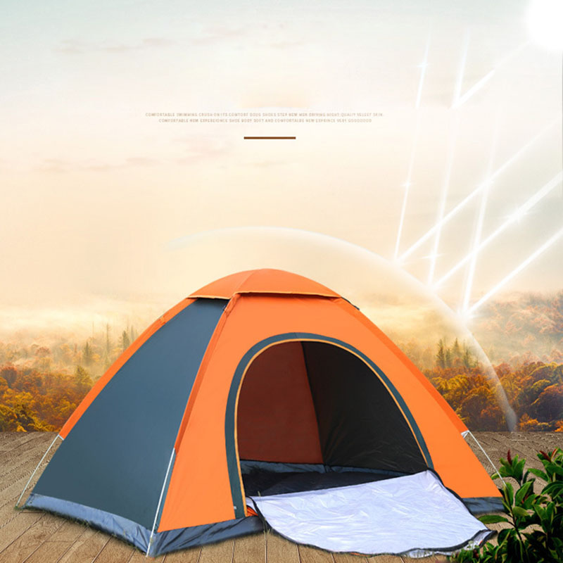 Outdoor Waterproof Hiking Camping Tent Anti-UV Portable 2 Person Ultralight Folding Tent Pop Up Automatic Open Sun Shade