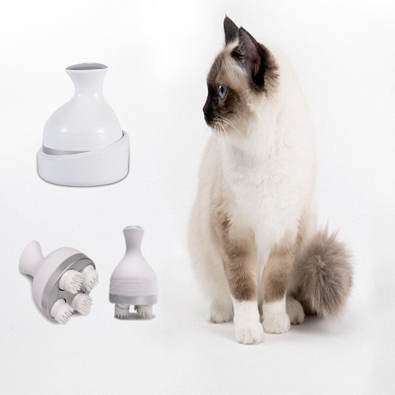 Masajeador inteligente con carga de gatos, masajeador de cabeza 3D para gatos, giratorio automático, resistente al agua, limpiador eléctrico de polvo con garra de dragón