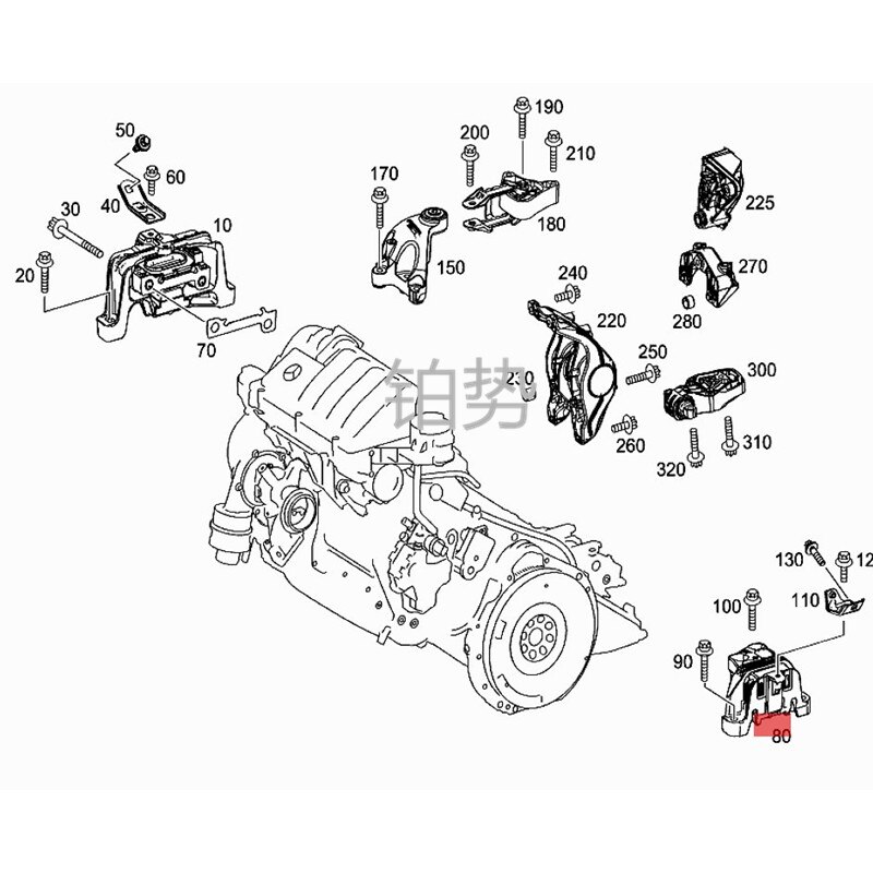 Car Gearbox support -mer ced esb enzCL A200 CL A220 CL ​​A180 CL A250 W117 W176 W246 gearbox foot rubber L engine bracket