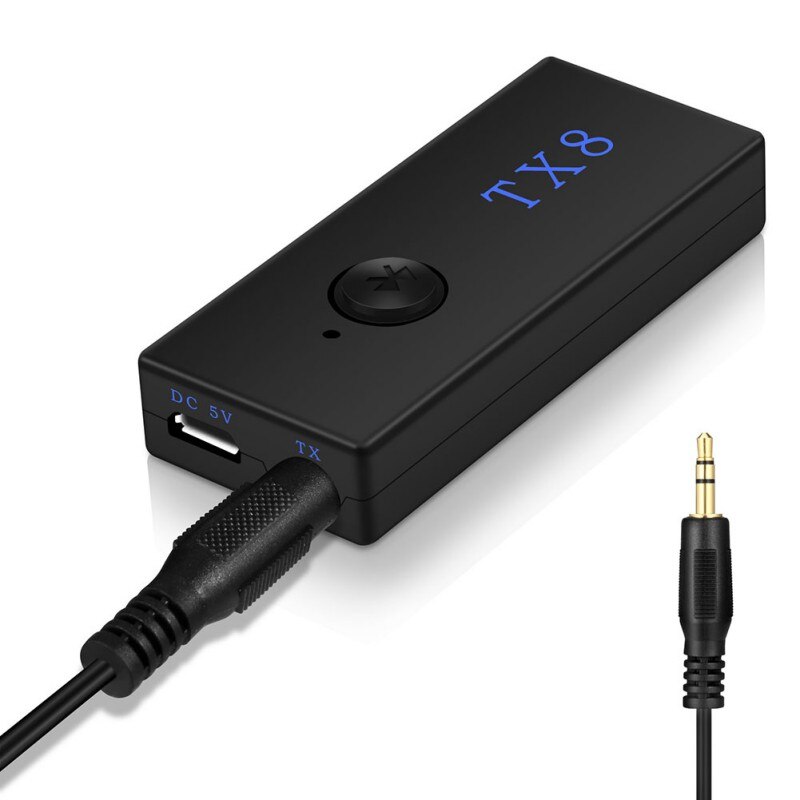 Bluetooth Transmitter TV PC Tablet Wireless 3.5mm Adapter With Built In Long Life Battery