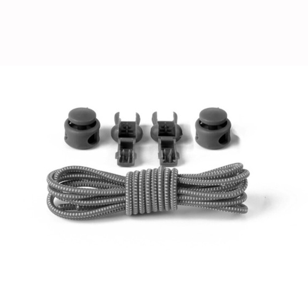 EIN Paar Von Verschiebbaren römisch Bequem Elastische Schnürsenkel Sperren Schnürsenkel Sommer unisex Sneaker Schnürsenkel Schnürsenkel: dunkel grau