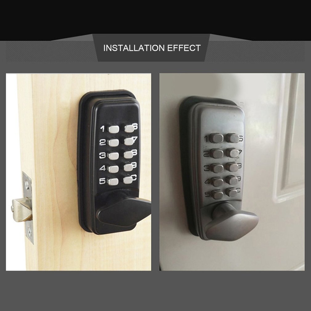 Digital adgangskode dørlås mekanisk kode nøglefri indgangsdørlås vandtæt generation adgangskode elektronisk lås leshp