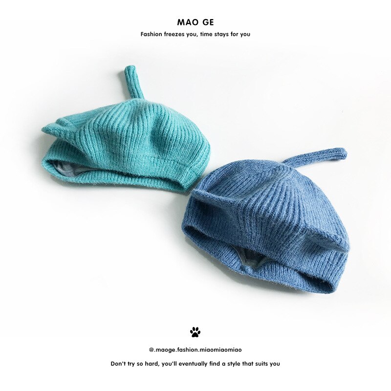 Children Baby Beret Hat Cap for Boys Girls Arrivals Cat Ears Winter Warm Toddler Kids Hat Woolen Knitted Cap