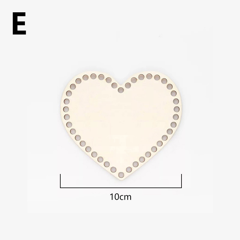 1Pc Houten Haak Mand Base Onvoltooide Blanco Ronde Kruissteek Gesneden Hand Geweven Diy Ambachten Baske Houten Ronde bodem: Light Grey