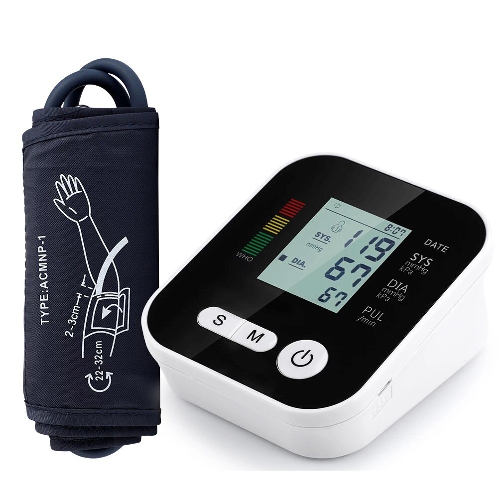 Elektrische Bovenarm Bloeddrukmeter Digitale Heart Beat Rate Pulse Automatische Bloeddrukmeter Thuis Gezondheid Bp Meter Tool