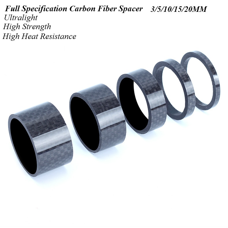 28.6 Mm 5 Pcs 1 1/8 "3 Mm 5 Mm 10 Mm 15 Mm 20 Mm 5 Vorm Carbon fiber Washer Fiets Headset Stem Spacers Kit Voor Fiets Fix Refit