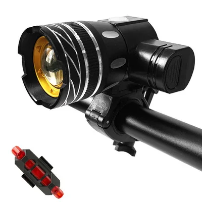 LED-Fahrradlicht-einstellen, wiederaufladbarer USB-Scheinwerfer, Taschenlampe, wasserdicht, zoombare Fahrradlampe, Z30, 15000LM, T6: Licht Grün