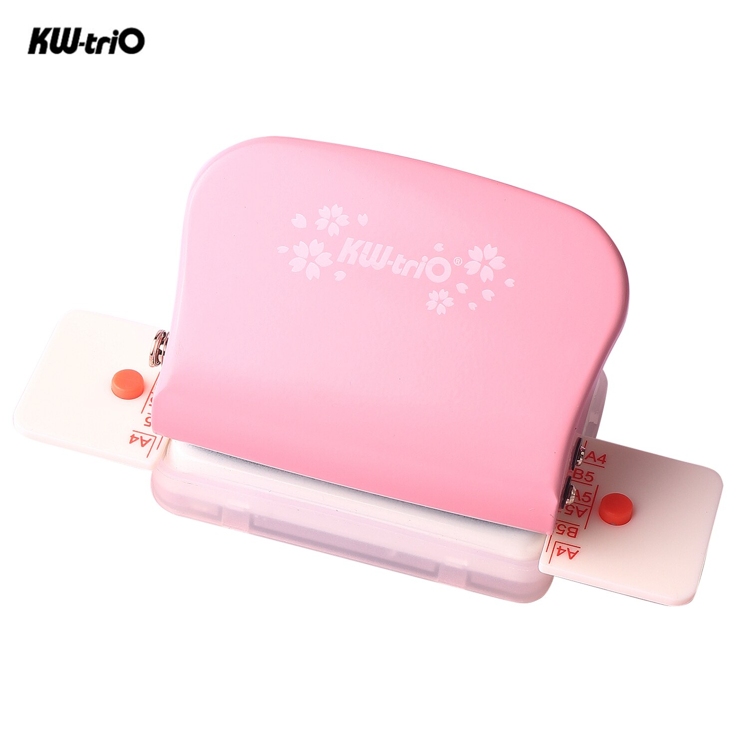 Kw-Trio Handheld Metalen Perforator 5 Vel 6-Gat Papier Punch Capaciteit 6Mm Voor A4 A5 b5 Notebook Plakboek Dagboek Planner