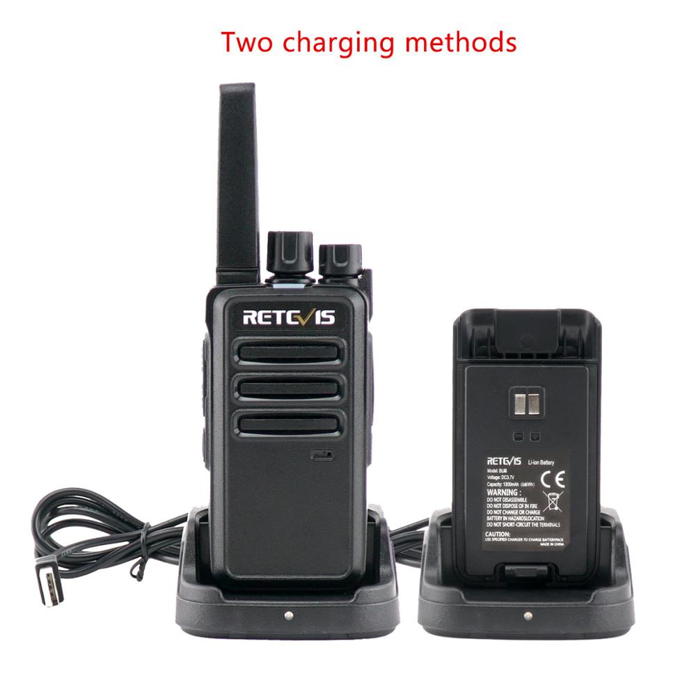 Retevis Walkie Talkie 2 Stück RT668 PMR 446 FRS Walkie-Talkies Zwei-Wege-Radio Tragbare Kommunikationsausrüstung PTT-Radio Hotel Café