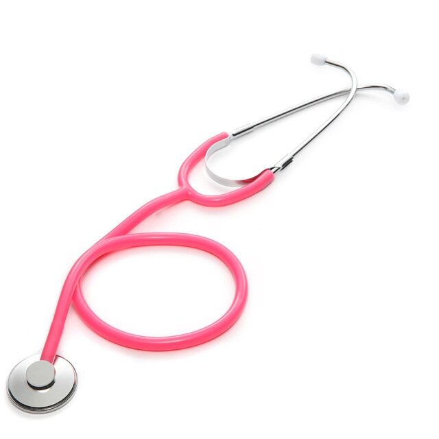 Arts Medische Apparatuur Student Dierenarts Verpleegkundige Medische Apparaat Draagbare Enkele Kop Stethoscoop Professionele Cardiologie Stethoscoop: pink
