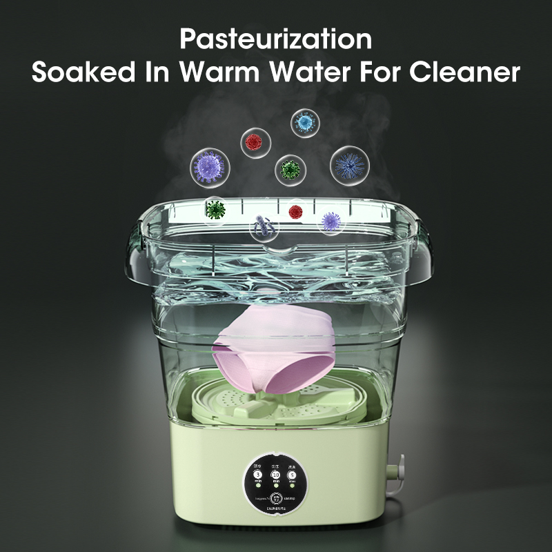 Opvouwbare wasmachine-emmer voor kleding, sokken, ondergoed, schoonmaakmachine, draagbare kleine reiswasmachine, EU/US/UK-stekker