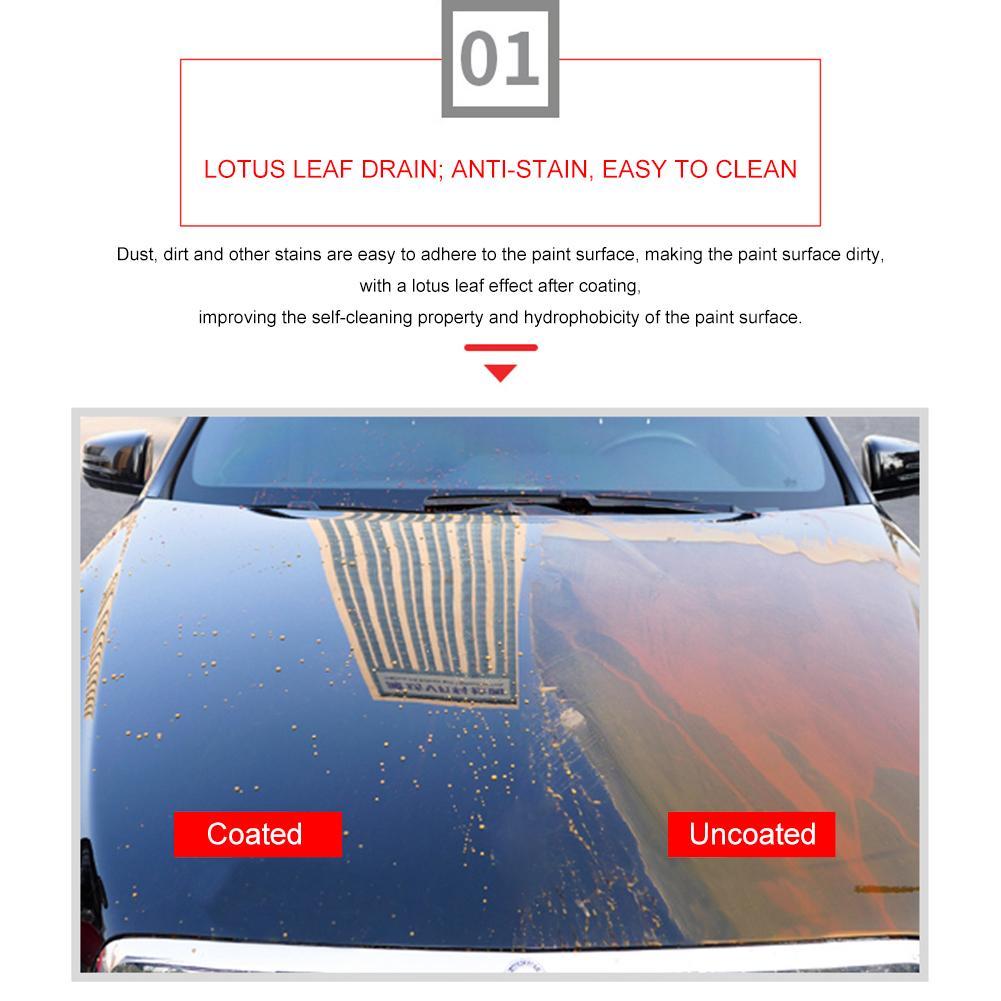 50ML 9H + 10H Hardness Car Liquid Glass Coating Glass Nano Fluorine Plated Crystal Ceramic Kit Car Paint 11pcs/set