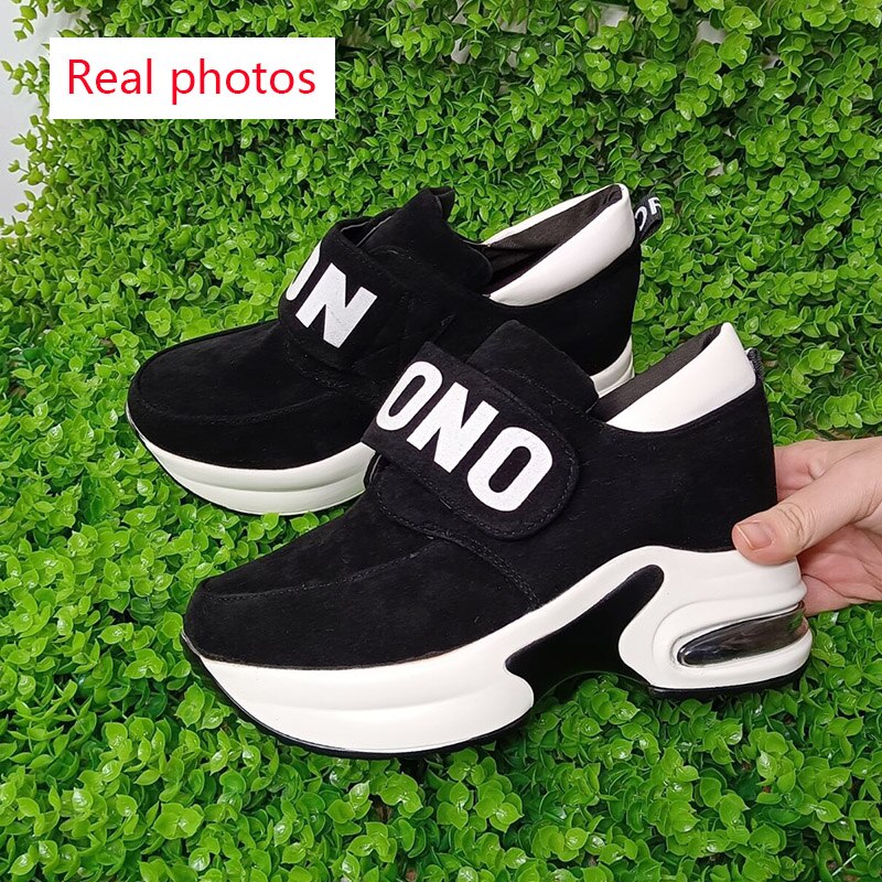 Platform wedge sneakers dam skor sneaker fritidsskor träningsskor kvinnor kvinnliga skor svarta röda sneakers kvinnor tenis feminino