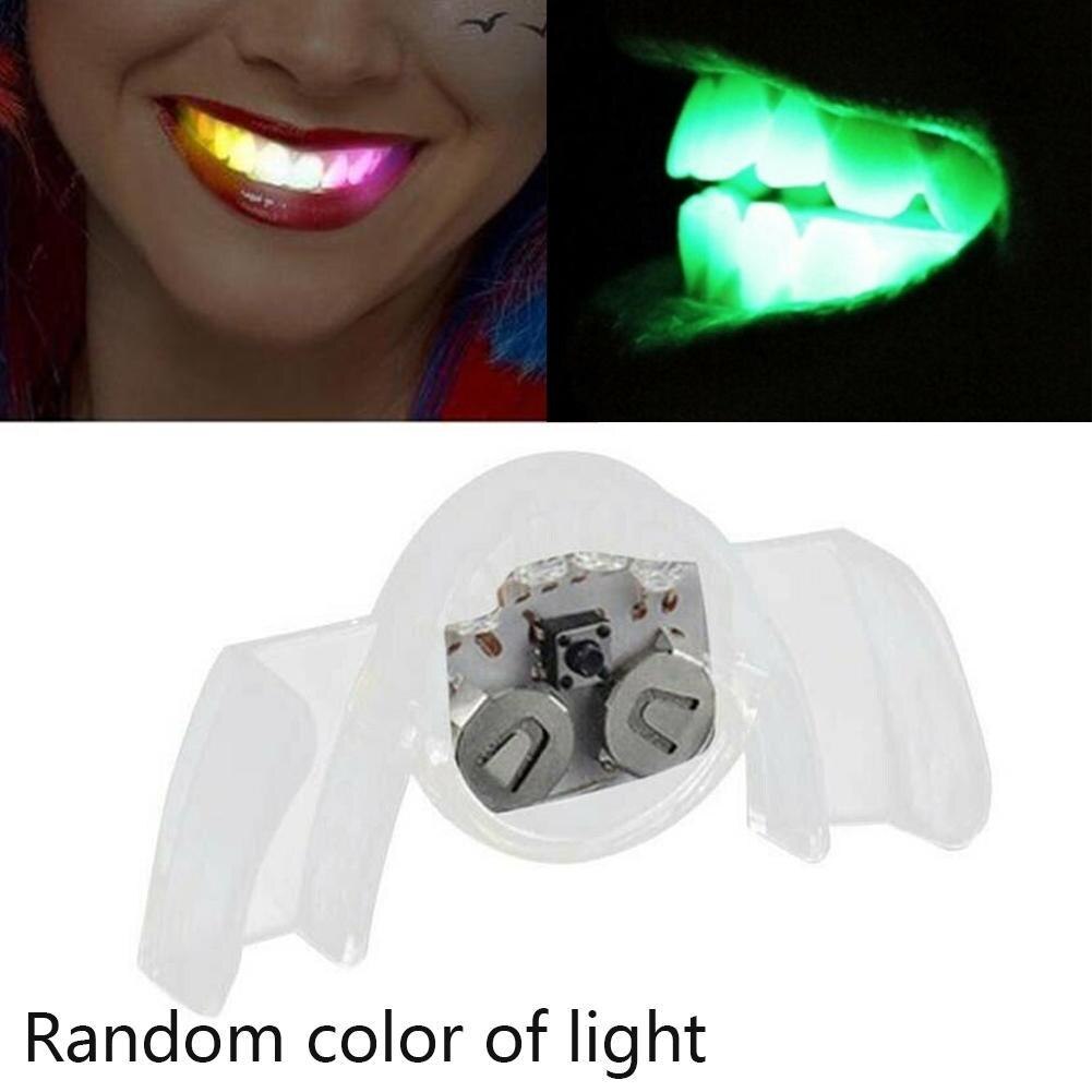 Halloween Trick oder Behandeln Lustige LED Licht Oben Blinkende Zähne Stück freundlicher glühen Mund Rave Dekoration Ereignis Prothese Für Par P0A8