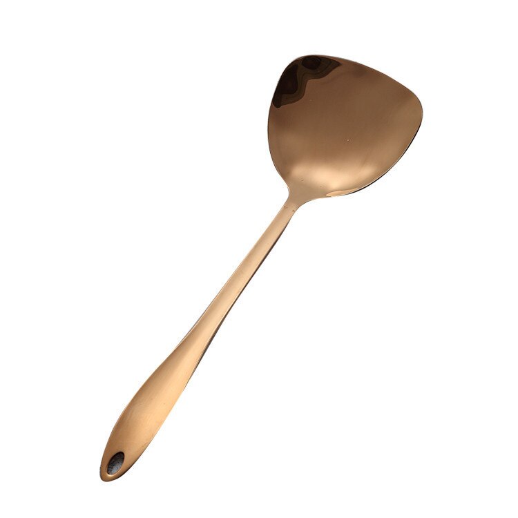 1pc titanpläterade rostfritt stål matlagningssked spade kökssats hem kök kök matlagning verktygssats cocina utensilios: Spatel